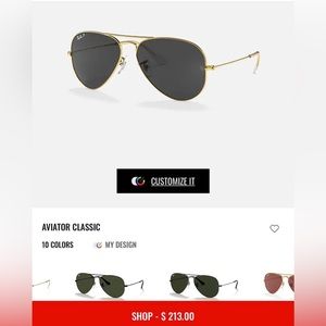 Ray-Ban Aviators Sunglasses